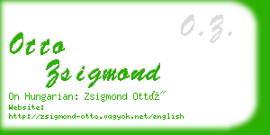 otto zsigmond business card